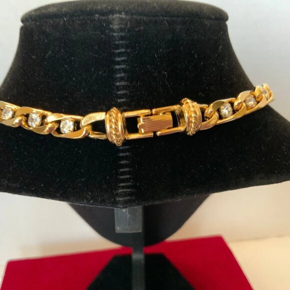 Camrose & Kross JBK Jacqueline Kennedy Gold-Tone Crystal Link Necklace&Bracelet - Picture 4 of 10